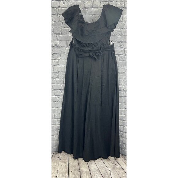 Banana Republic Meridian Black  Linen Pant with Matching Top Size S 4 - Picture 5 of 12